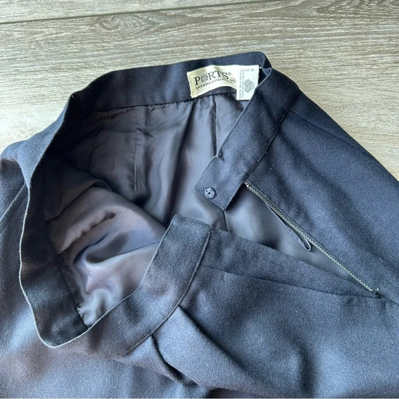 Vintage Ports International Pure Wool High Waist Midi Skirt - Picture 9 of 13